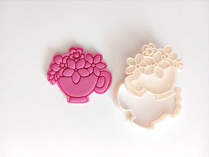 Cortadr de biscoito Xícara Flores