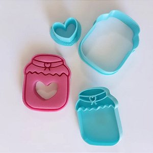 Cortador Linzer Pote Linzer Coração