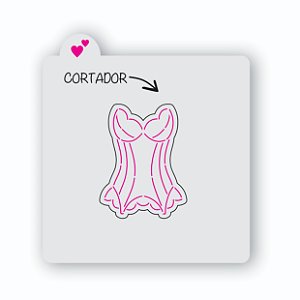 Lingerie corpete cortador e estêncil