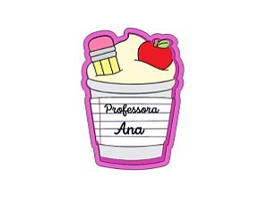 Cortador de biscoito copo shake dia do prof