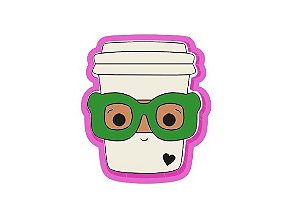 Cortador de biscoito copo térmico de óculos