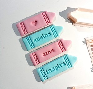 Kit cortadores de biscoitos giz dia dos professores