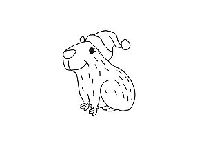 Cortador capivara de natal com carimbo