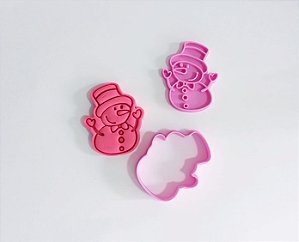 Cortador de biscoito boneco de neve natalino