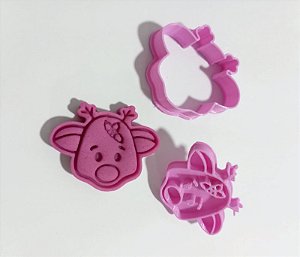 Cortador de biscoito rena baby