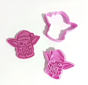 Cortador de biscoito Baby Yoda de natal