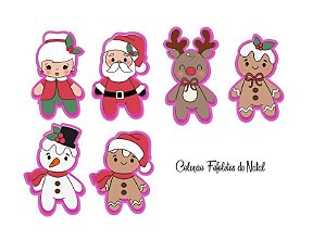 Kit Cortadores de Biscoitos Coleção Fofoletes de Natal