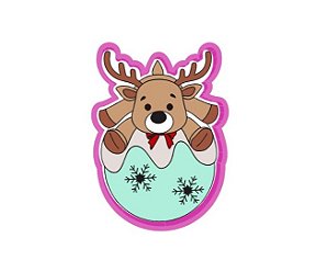 Cortador de Biscoito Rena com Bola de Natal