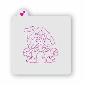 Estêncil Casinha Natalina