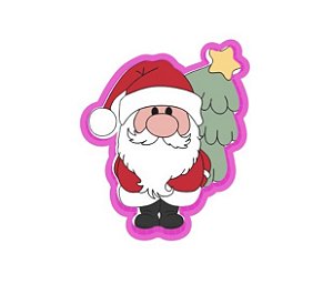 Cortador de Biscoito Papai Noel com árvore