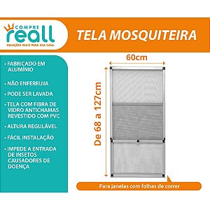 Tela Mosquiteira - Largura 60cm