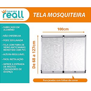 Tela Mosquiteira -  Largura 100cm