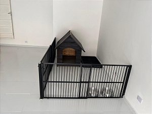 Portão de Segurança + coluna fixa - Largura até 2 metros reto ou em "L"  Altura 125cm - Alumínio