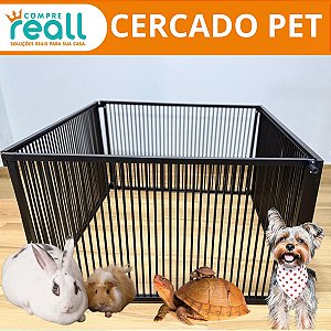 CERCADO PET DOBRÁVEL Altura 60cm Largura 1m x 1m - Alumínio