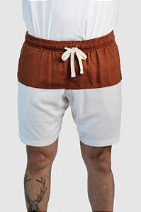 Short de Passeio Linho Bi-Color