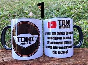 CANECA TONI ARMAS - 10 MODELOS - PRETA