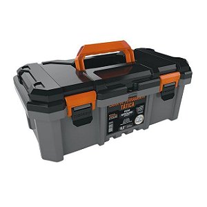 Caixa de Ferramentas Maleta Plástica Metasul Tática com Bandeja 44cm Cinza