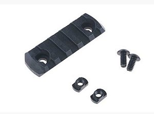 Trilho Picatinny M-Lock 5 slots anodizado preto - metal