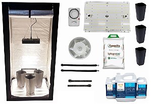 KIT LED EASY TO GROW 80x80x160 - 120w Quantum Board LM301H - Bivolt