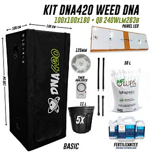 KIT GROW DNA420 WEED BASIC 100X100X180 + QB 240W lm283b