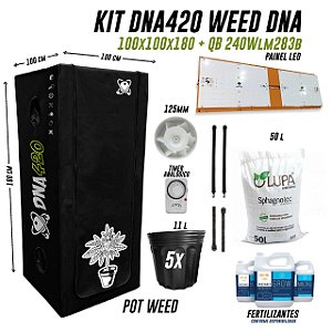 KIT GROW DNA420 WEED WEED 100X100X180 + QB 240W lm283b