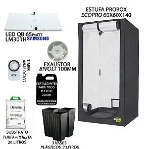 KIT PROBOX ECO 60x60x140 - Quantum Board LM301H 65w - Bivolt