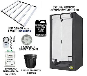 KIT PROBOX ECO 120x120x200 – Quantum Board LM301H 600w - Bivolt