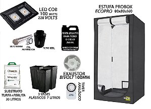 KIT PROBOX ECO 80x80x160 - 100w 220v + Filtro 100l