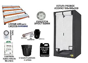 KIT PROBOX ECO 100x100x200 - Quantum Board LM283B 480w + Filtro 150s