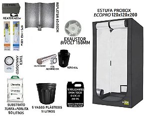 KIT PROBOX ECO 120x120x200 – 400w + Filtro 150l