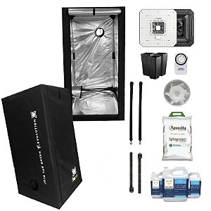 KIT ESTUFA - BARRACA DNA420 ECO LED EASY TO GROW 80X80X140 150W Aerolight A150SE