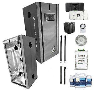 KIT ESTUFA - BARRACA DNA420 PRO LED EASY TO GROW 80x80x160 - 200W Aerolight AW200SE