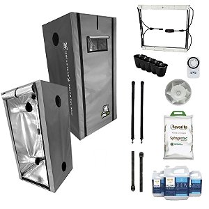 KIT ESTUFA - BARRACA DNA420 PRO LED EASY TO GROW 100x100x180 - 120w Quantum Board Pro-Master - Bivolt