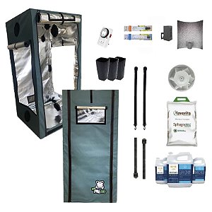 KIT ESTUFA - BARRACA DNA420 HARD EASY TO GROW 80x80x160 - 250w 220v
