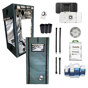 KIT ESTUFA - BARRACA DNA420 HARD LED EASY TO GROW 80x80x160 - 200W Aerolight AW200SE