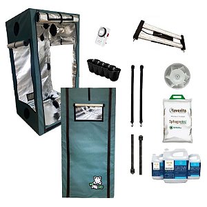 KIT ESTUFA - BARRACA DNA420 HARD LED EASY TO GROW 120x120x200 – 120w Quantum Board LM301H EVO - Bivolt