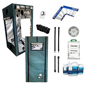 KIT ESTUFA - BARRACA DNA420 HARD LED EASY TO GROW 120x120x200 – 480w Quantum Board Pro-Master - Bivolt