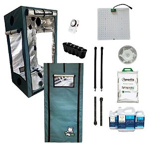 KIT ESTUFA - BARRACA DNA420 HARD LED EASY TO GROW 100x100x180 - 35W DNA420 Quantum Board LM281B
