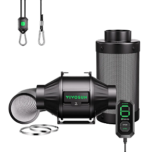 Kit de Exaustão AeroZesh T4 100mm com Filtro de Carvão