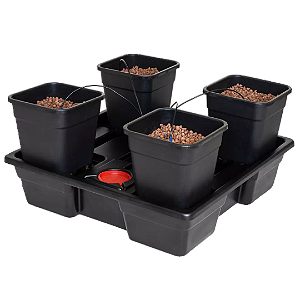 Kit Sistema Hidropônico Wilma Large 4 Complete – 4 Vasos de 18L Cultivo Indoor