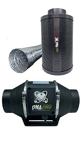 Kit Exaustor Turbo 150mm Dna420 com Filtro 150L