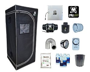 KIT ESTUFA DNA420 LED 60X60X160cm - 40w Quantum Board Dna420 283B + Filtro