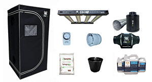 KIT ESTUFA DNA420 LED 80x80x160cm - 240w Quantum Bar Dna420 281B + UV e IR + Filtro