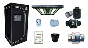 KIT ESTUFA DNA420 LED 80x80x160cm - 240w Quantum Bar Dna420 301H EVO - Bivolt + Filtro