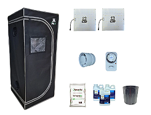 KIT ESTUFA DNA420 LED 80x80x160cm - 80w Quantum Board Dna420 283B (2 Placas 40w) - Bivolt