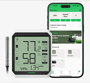 Termohigrômetro Bluetooth AeroLab THB1S com Sonda Externa