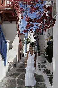 Vestido de Babados Branco