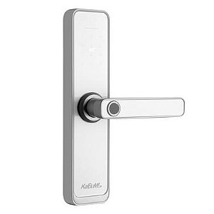 Fechadura Digital KaBuM! Smart 500 - Biometria, Controle via aplicativo, Branco (com maçaneta) - KBSG002