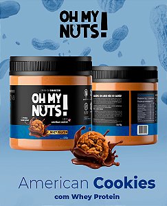 Creme De Amendoim Com American Cookies + Whey Protein 500g