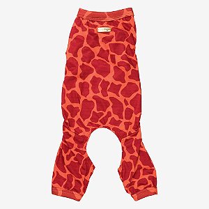 Pijama estampa girafa coral